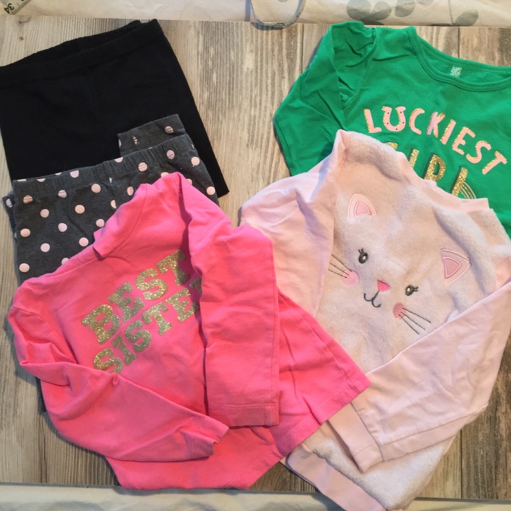 Toddler Girls 3T Bundle Includes 🍀 & 🐰apparel